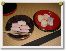 初釜のお菓子の写真